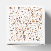 Minimalistisch Beige Terrazzo Mosaic Branding Geschenkschachtel (Oben)