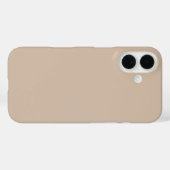 Minimalistisch beigefarbener, schlichter, elegante Case-Mate iPhone hülle (Rückseite (Horizontal))