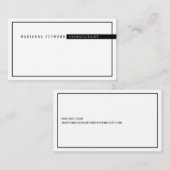 minimalistisch, beratend elegant weiß visitenkarte (Vorne/Hinten)