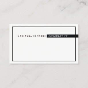 minimalistisch, beratend elegant weiß visitenkarte