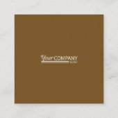 Minimalistisch, Beruflich, Dunkelbraun mit zwei To Quadratische Visitenkarte (Rückseite)