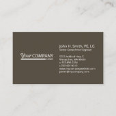 Minimalistisch, Beruflich, Dunkelbraun mit zwei To Visitenkarte (Vorderseite)