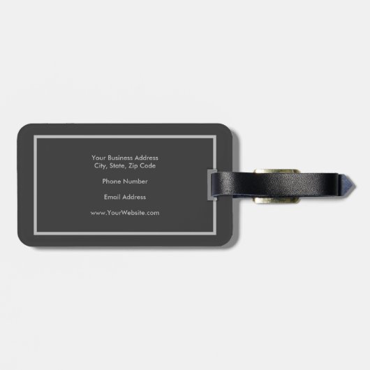 Minimalistisch Beruflich Gepäckanhänger (Rückseite horizontal)