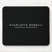 Minimalistisch Beruflich Ihr Name Schwarz Mousepad (Vorne)