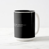 Minimalistisch Beruflich Ihr Name Schwarz Zweifarbige Tasse (VorderseiteRechts)