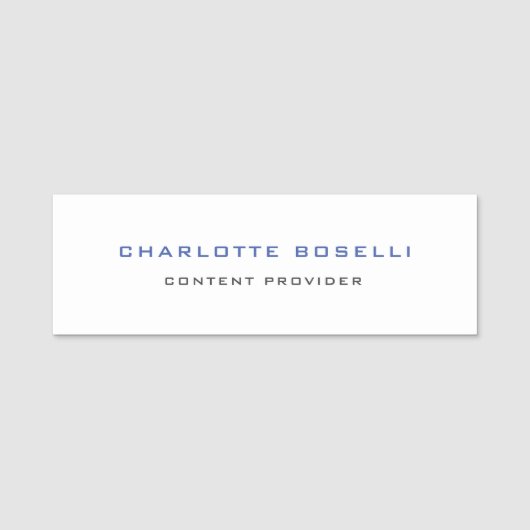 Minimalistisch Beruflich Ihr Name Titel Namensschild (Vorderseite)