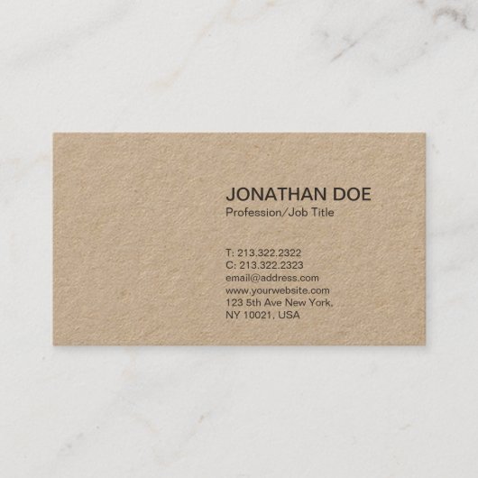 Minimalistisch Beruflich Moderne Elegante Vorlage Visitenkarte (Vorderseite)