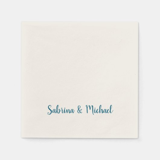 Minimalistisch Beruflich Modernes Schlichtes Blau  Serviette (Vorderseite)