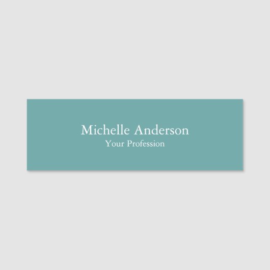 Minimalistisch Beruflich Modernes Schlichtes Cadet Namensschild (Vorderseite)