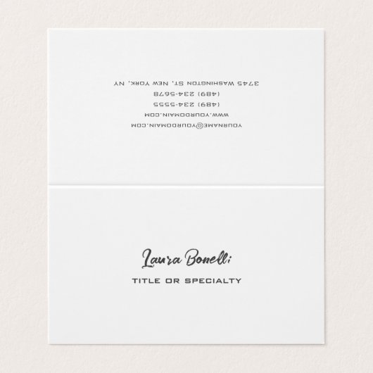 Minimalistisch Beruflich Visitenkarten (Außenseite Aufgefaltet)