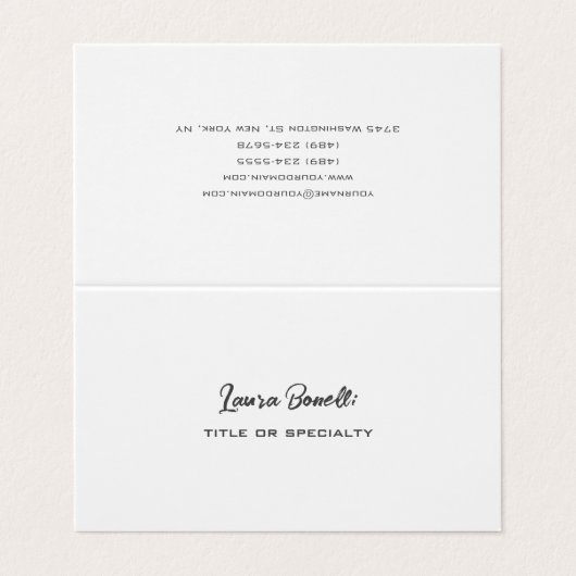 Minimalistisch Beruflich Visitenkarten (Außenseite Aufgefaltet)