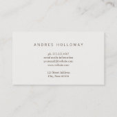 Minimalistisch Beruflich | Weiße Textur Visitenkarte (Rückseite)