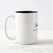 Minimalistisch Beruflich Zweifarbige Tasse (Links)