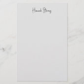 Minimalistisch Berufliche moderne Kalligrafie Briefpapier (Vorderseite)