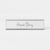 Minimalistisch Berufliche moderne Kalligrafie Schreibtischnamensplakette (Vorderseite )