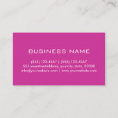 Minimalistisch Berufliche Royal Fuchsia Monogram Visitenkarte (Rückseite)