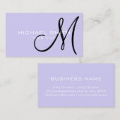 Minimalistisch Berufliche Seife Monogramm Visitenkarte (Vorne/Hinten)