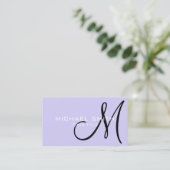 Minimalistisch Berufliche Seife Monogramm Visitenkarte (Stehend Vorderseite)