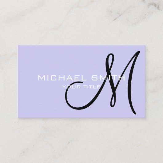 Minimalistisch Berufliche Seife Monogramm Visitenkarte (Vorderseite)