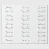 Minimalistisch Beruflicher Name Geschenkpapier (Flach)