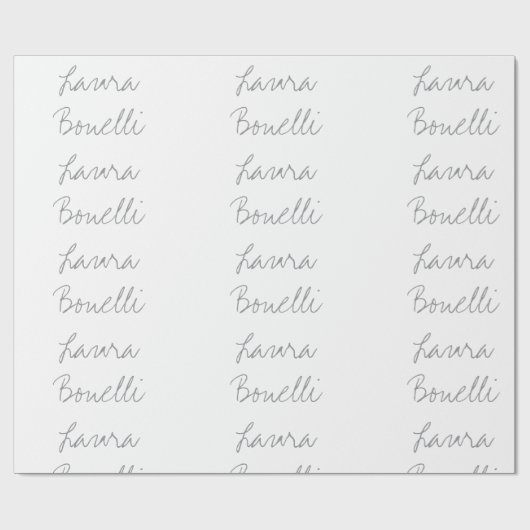 Minimalistisch Beruflicher Name Geschenkpapier (Flach)