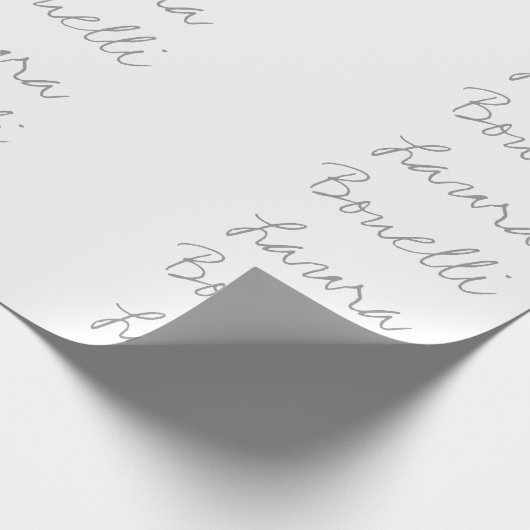 Minimalistisch Beruflicher Name Geschenkpapier (Ecke)