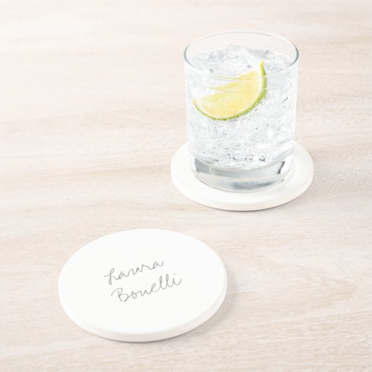 Minimalistisch Beruflicher Name Getränkeuntersetzer (Seite)