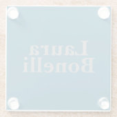 Minimalistisch Beruflicher Name Glasuntersetzer (Rückseite)