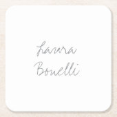 Minimalistisch Beruflicher Name Rechteckiger Pappuntersetzer (Vorderseite)