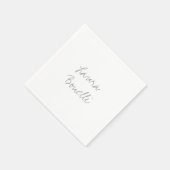 Minimalistisch Beruflicher Name Serviette (Ecke)