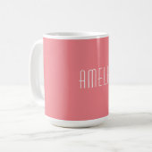 Minimalistisch Beruflicher Schlichter Name Kaffeetasse (Vorderseite Links)