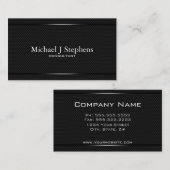 Minimalistisch Beruflicher schwarzer Diamant textu Visitenkarte (Vorne/Hinten)