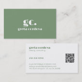 Minimalistisch Berufliches Monogramm elegant 3 Visitenkarte (Vorne/Hinten)