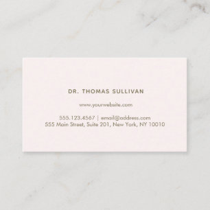 Minimalistisch Berufliches Pink Add Logo Visitenkarte