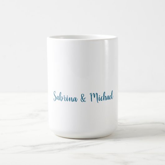 Minimalistisch Berufliches Schlichtes Blau Kaffeetasse (Mittel)