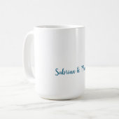Minimalistisch Berufliches Schlichtes Blau Kaffeetasse (Vorderseite Links)
