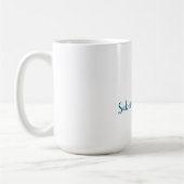 Minimalistisch Berufliches Schlichtes Blau Kaffeetasse (Links)