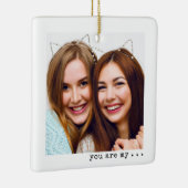 Minimalistisch Best Friend Forever Foto Ornament (Rechts)