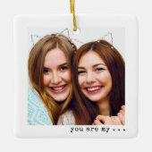 Minimalistisch Best Friend Forever Foto Ornament (Vorderseite)