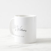 Minimalistisch Bester Lehrer je Kaffeetasse (Vorderseite Links)
