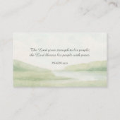 Minimalistisch Bibelverse Psalm 29:11 - Christlich Visitenkarte (Rückseite)