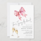 Minimalistisch bindet sie das Brautparty des Knote Einladung (Vorderseite)