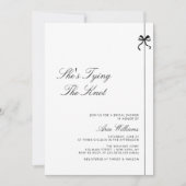 Minimalistisch bindet sie das Brautparty des Knote Einladung (Vorderseite)