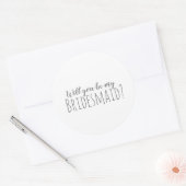 Minimalistisch bist du mein Bridesmaid-Sticker? Runder Aufkleber (Umschlag)