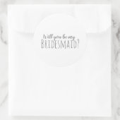 Minimalistisch bist du mein Bridesmaid-Sticker? Runder Aufkleber (Tasche)