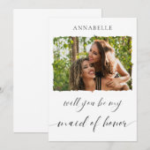 Minimalistisch bist du mein Foto für Trauzeugin Einladung (Vorne/Hinten)