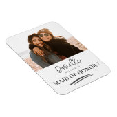 Minimalistisch bist du mein Foto Trauzeugin Magnet (Rechte Seite)