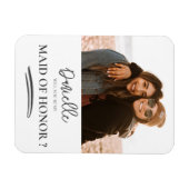 Minimalistisch bist du mein Foto Trauzeugin Magnet (Horizontal)