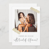 Minimalistisch bist du meine Trauzeugin Dankeskarte (Vorne/Hinten)