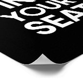 Minimalistisch Bitte finden Sie Ihr Sitzzeichen Poster (Ecke)